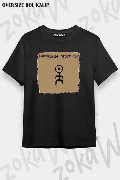 ZOKAWEAR Tricou unisex oversize cu imprimeu Einstürzende Neubauten Design