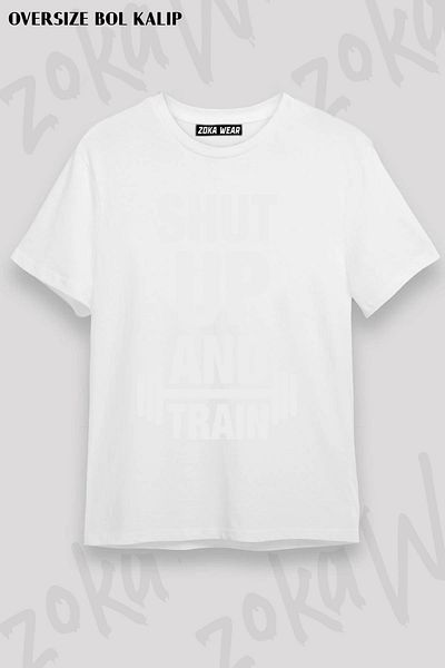 ZOKAWEAR Unisex Oversize Mold Bodybuilding Motivational Design Printed Tshirt