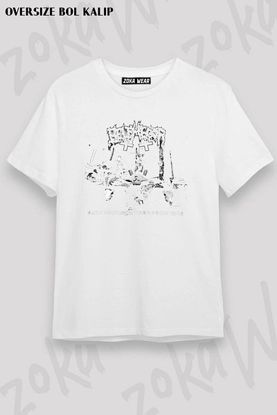ZOKAWEAR Μπλουζάκι με στάμπα Unisex Oversize Belphegor Design