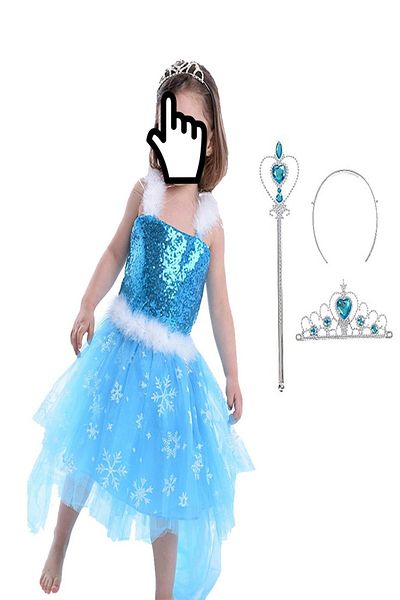 Parti Selesi Costum Elsa umflat, rochie Elsa Frozen Frozen