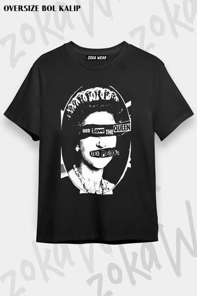 ZOKAWEAR Unisex Oversize Kalıp Sex Pistols Tasarım Baskılı Tshirt