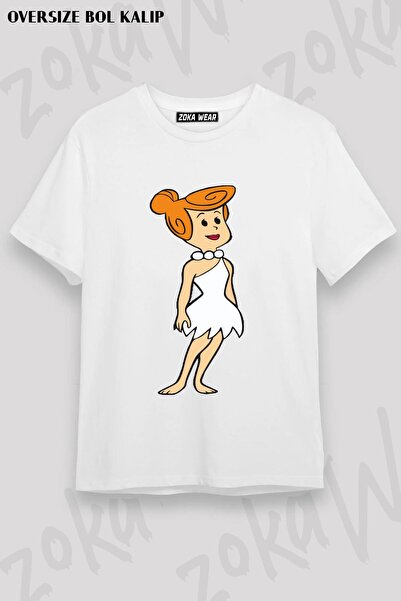 ZOKAWEAR Tricou unisex oversize cu imprimeu Vilma Design din epoca de piatră