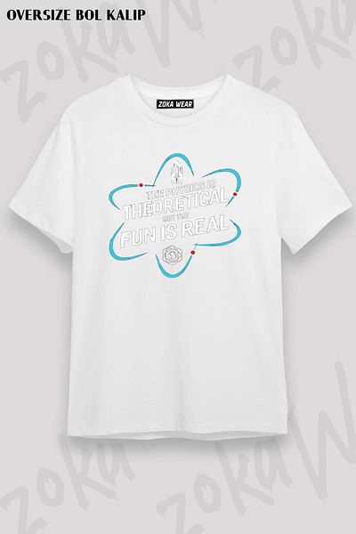 ZOKAWEAR Μπλουζάκι με στάμπα Unisex Oversize Physics Theoretical Design