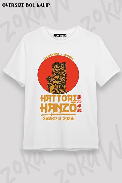 ZOKAWEAR Unisex Oversize kroj Mold Hattori Hanzo Design Štampano majica
