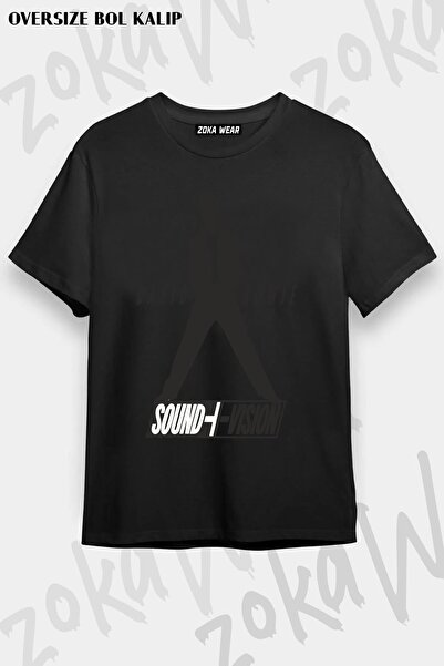 ZOKAWEAR Tricou unisex oversize cu imprimeu Sound Vision David Bowie Design