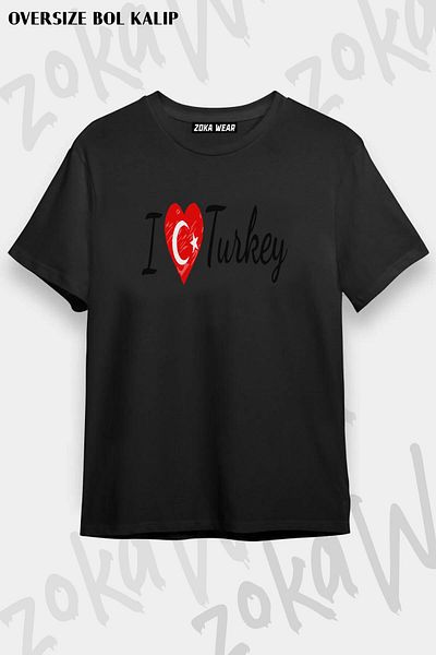 ZOKAWEAR Tricou unisex oversize cu imprimeu Türkiye2 Design
