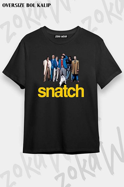 ZOKAWEAR Μπλουζάκι με στάμπα Unisex Oversize Movie Snatch Brad Pitt Design