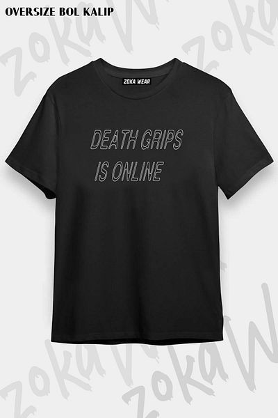 ZOKAWEAR Το Unisex Oversize Death Grips είναι ένα τυπωμένο μπλουζάκι σε απευθείας σύνδεση σχέδιο