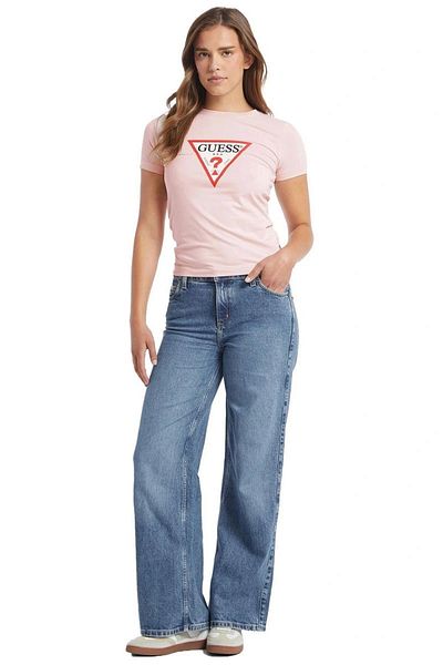 Guess Jeans Gj Ss Cn Slim Iconic Tee Women's Pink T-Shirt W4Yi04J1314-G682