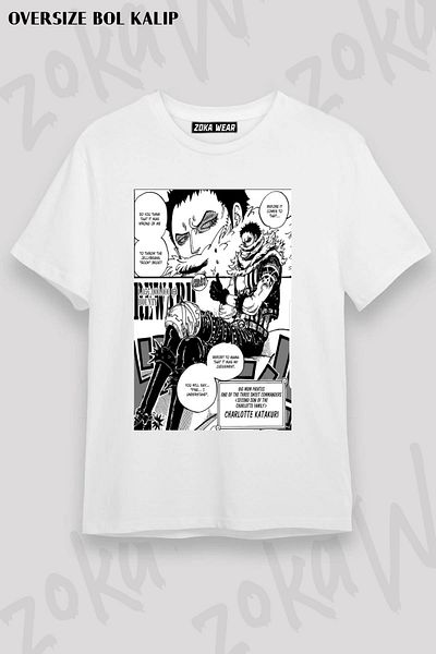 ZOKAWEAR Tricou unisex oversize cu imprimeu Katakuri Design
