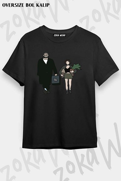 ZOKAWEAR Μπλουζάκι με στάμπα Unisex Oversize Walk Movie Leon Design