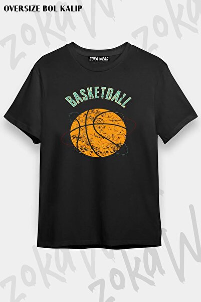 ZOKAWEAR Tricou unisex oversize cu imprimeu de baschet 3 design