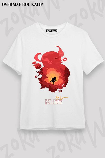 ZOKAWEAR Μπλουζάκι με στάμπα Unisex Oversize Genshin Impact Klee Design
