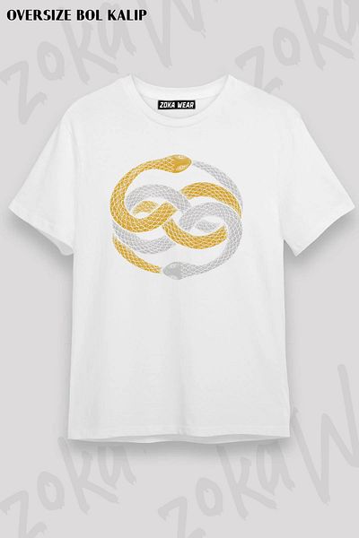ZOKAWEAR Μπλουζάκι με στάμπα Unisex Oversize Auryn Design