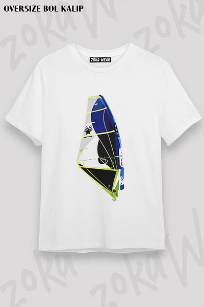 ZOKAWEAR Μπλουζάκι με στάμπα Unisex Oversize Windsurf Windsurf Design
