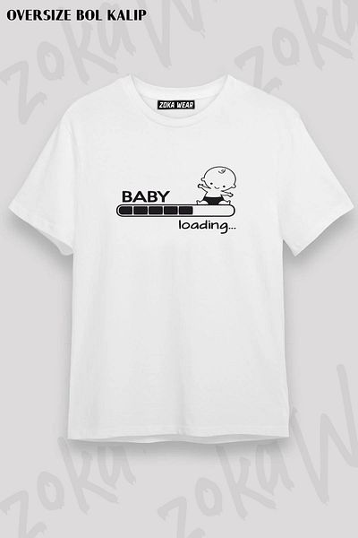 ZOKAWEAR Μπλουζάκι με στάμπα Unisex Oversize Baby Loading Design