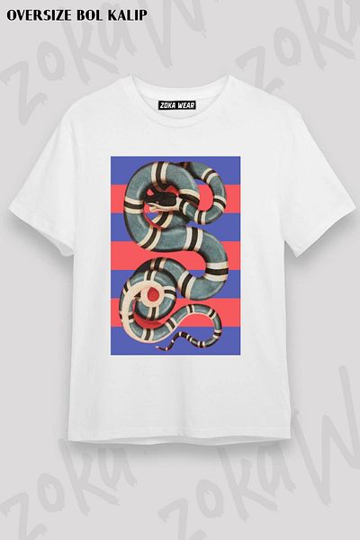 ZOKAWEAR Μπλουζάκι με στάμπα Unisex Oversize Dragon Special Design