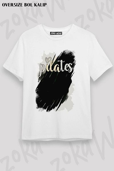 ZOKAWEAR Μπλουζάκι Unisex Oversize Fit Pilates με στάμπα ειδικής σχεδίασης