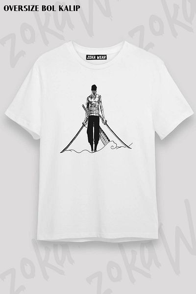 ZOKAWEAR Tricou unisex oversize Zoro de la One Piece Design imprimat