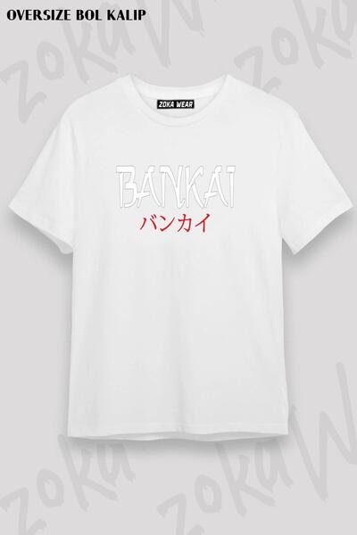 ZOKAWEAR تي شيرت مطبوع بتصميم بانكاي أنيمي بليتش كبير الحجم للجنسين