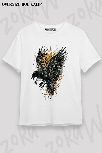 ZOKAWEAR Μπλουζάκι με στάμπα Unisex Oversize Mold Crow Special Design