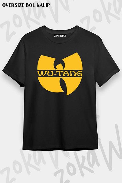 ZOKAWEAR Tricou unisex oversize Wu tang Classic Logo Rap hiphop Design imprimat