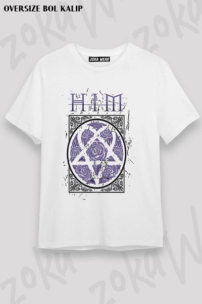 ZOKAWEAR Μπλουζάκι Unisex Oversize Mold Roses Him Design με στάμπα