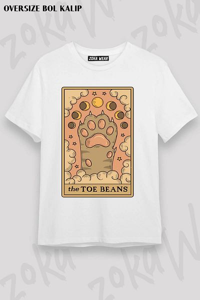 ZOKAWEAR Μπλουζάκι με στάμπα Unisex Oversize The Toe Beans Design
