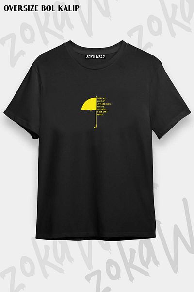 ZOKAWEAR Unisex Oversize Fit How I Met Your Mother Σχέδιο εμπριμέ μπλουζάκι