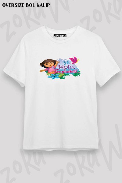 ZOKAWEAR Μπλουζάκι με στάμπα Unisex Oversize Dora The Explorer Spring Design