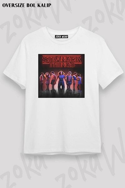 ZOKAWEAR Tricou unisex oversize Stranger Things The New Design imprimat