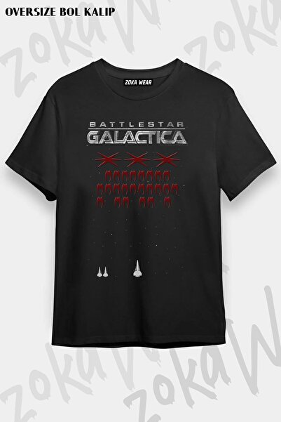 ZOKAWEAR Unisex Oversize kroj Mold Battlestar Galactica Space Design Štampano...