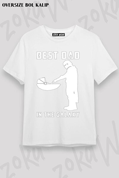 ZOKAWEAR Tricou unisex oversize cu imprimeu Best Dad Star Wars Design