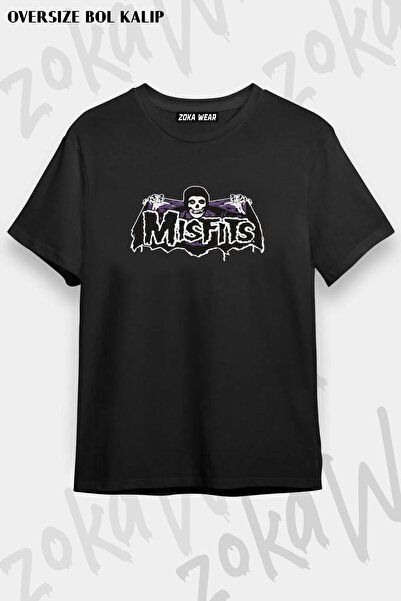 ZOKAWEAR Unisex Oversize Crimson Ghost Misfits Printed T-Shirt