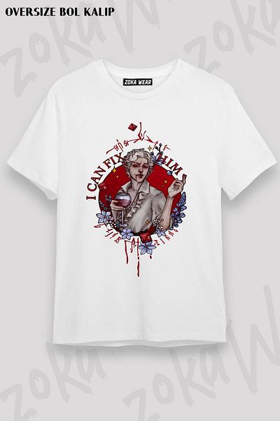 ZOKAWEAR Unisex Oversize Mold Astarion I Can Fix Him Σχέδιο εμπριμέ μπλουζάκι