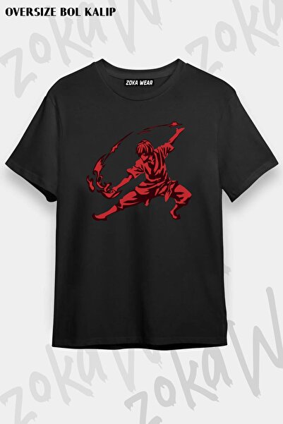 ZOKAWEAR تيشيرت مطبوع بتصميم صوتي من Zuko مقاس كبير للجنسين
