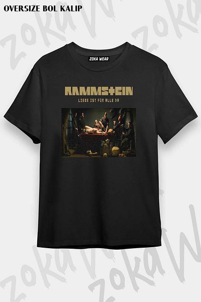 ZOKAWEAR Μπλουζάκι Rammstein Liebe Ist Für Alle με μοτίβο Unisex Oversize