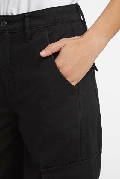 Guess GuessGJ CARGO CHINO Kadın Siyah Pantolon W4YB61WGCV1-JBLK