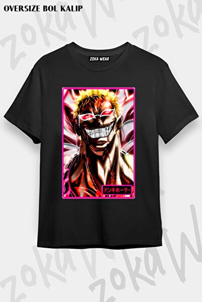 ZOKAWEAR Μπλουζάκι με στάμπα Unisex Oversize Doflamingo Donquixote Design