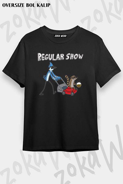 ZOKAWEAR Μπλουζάκι με στάμπα Unisex Oversize Regular Show Design