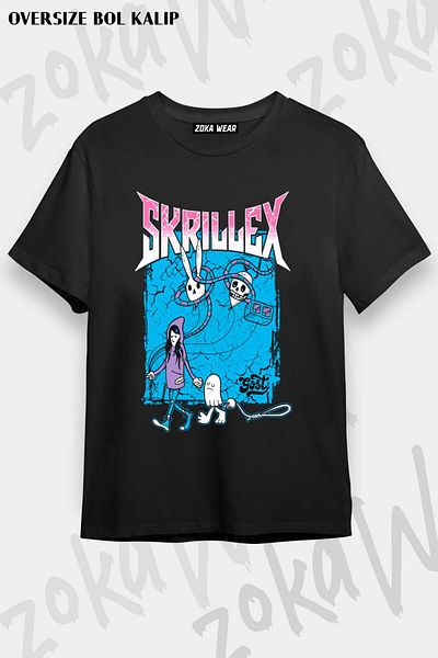 ZOKAWEAR Μπλουζάκι με στάμπα Unisex Oversize Skrillex Design