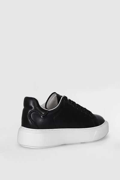 Lufian Amy 121230016   Pantofi de piele neagră unisex - Pantofi sport