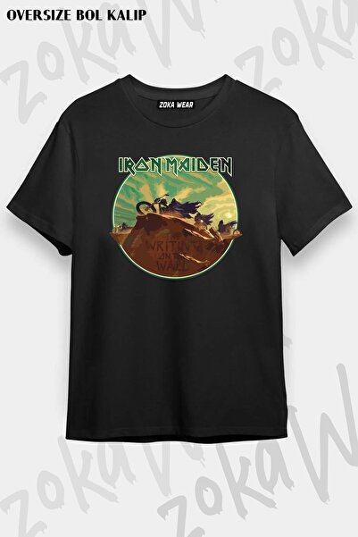 ZOKAWEAR Unisex Oversize kroj Mold Iron Maiden Design Štampano majica