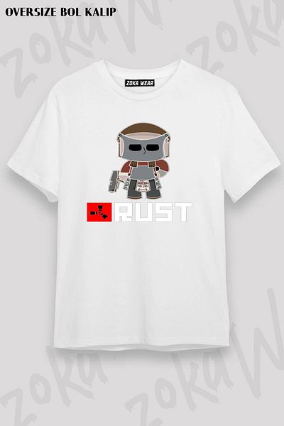 ZOKAWEAR Μπλουζάκι με στάμπα Unisex Oversize Mold Rust Game Merch Design