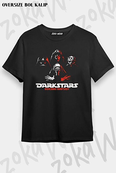 ZOKAWEAR Tricou unisex oversize cu imprimeu Star Wars Dark Stars Design