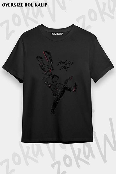ZOKAWEAR Tricou oversize unisex cu model Endo Kenji pentru băieți din secolul XX