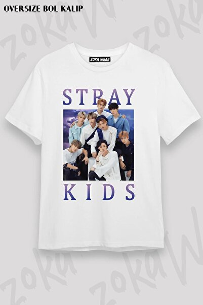 ZOKAWEAR Μπλουζάκι Unisex Oversize STRAY KIDS Vintage ρετρό σχέδιο με στάμπα