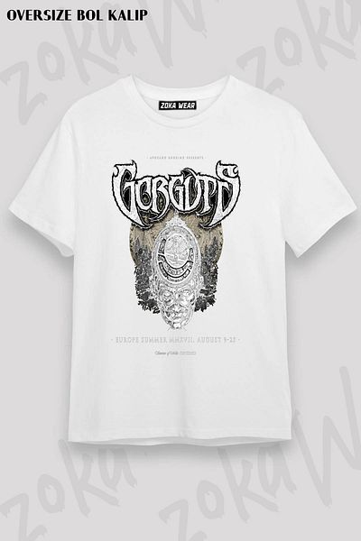 ZOKAWEAR Tricou unisex oversize cu imprimeu Gorguts Design