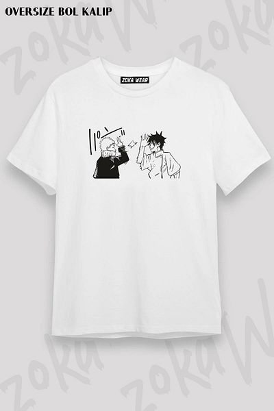 ZOKAWEAR Μπλουζάκι Unisex Jujutsu Kaisen Besto Friendo με στάμπα μεγάλου μεγέθους
