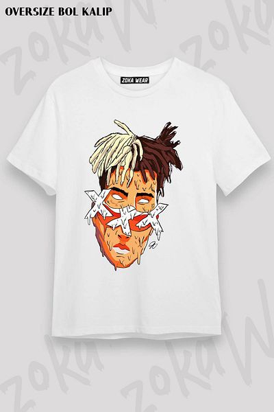 ZOKAWEAR Μπλουζάκι με στάμπα Unisex Oversize Melt Xxxtentacion Design